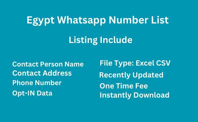 Egypt Whatsapp Number List