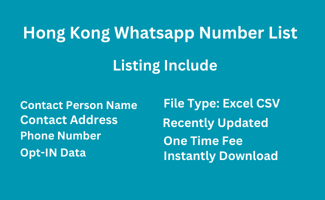 Hong Kong Whatsapp Number List