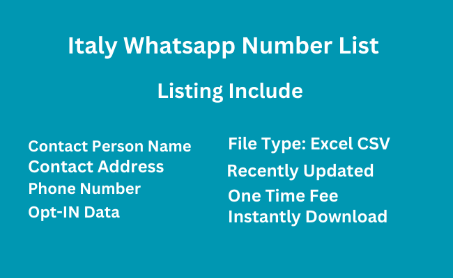 Italy Whatsapp Number List