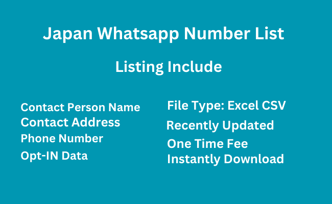 Japan Whatsapp Number List