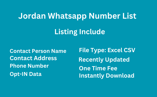 Jordan Whatsapp Number List