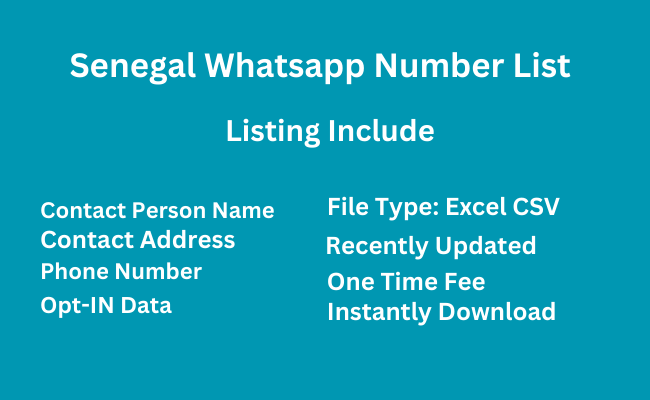Senegal Whatsapp Number List
