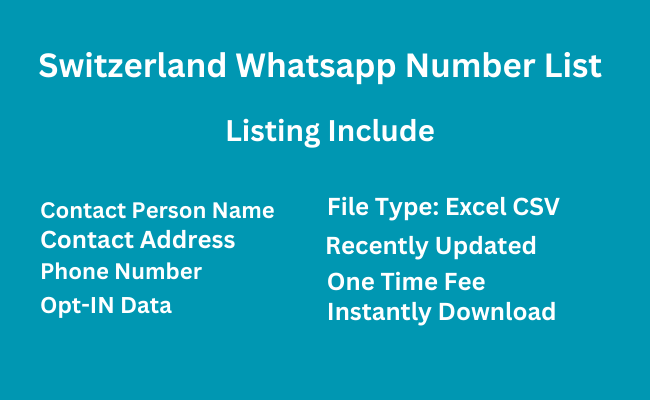 Switzerland Whatsapp Number List