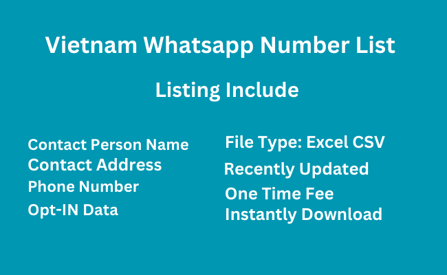 Vietnam Whatsapp Number List