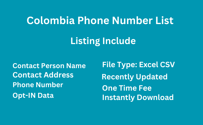 Colombia phone Number List