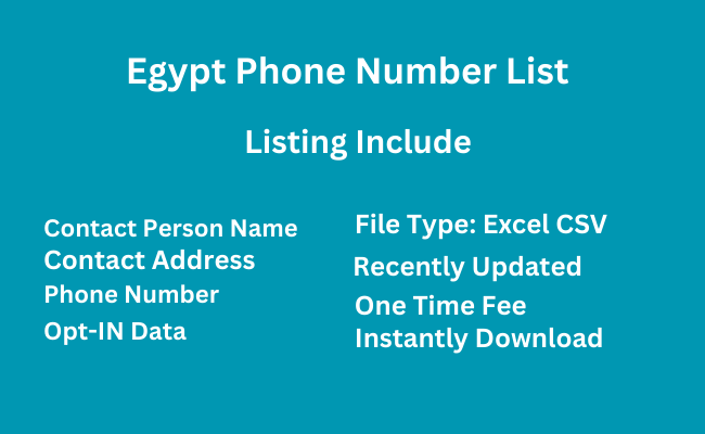 Egypt phone Number List