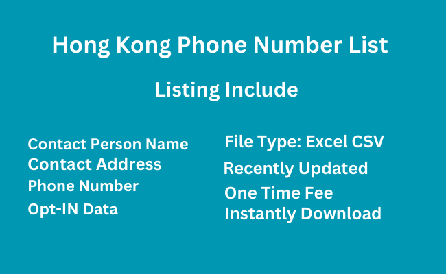 Hong Kong phone Number List