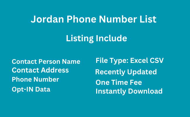 Jordan phone Number List