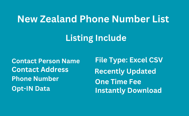New Zealand phone Number List