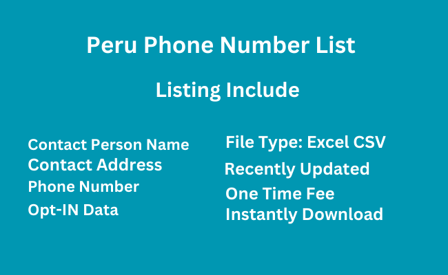 Peru phone Number List