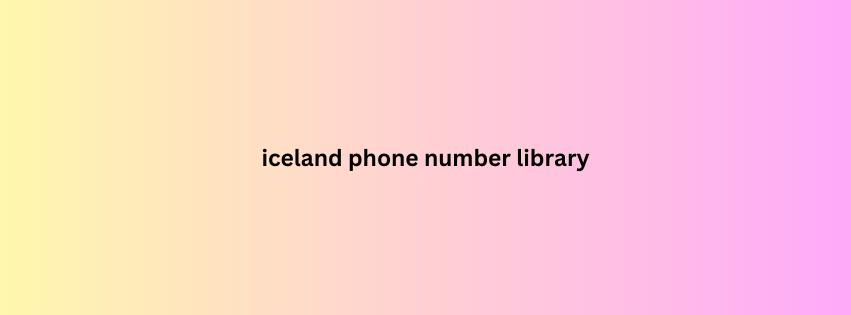 iceland phone number library